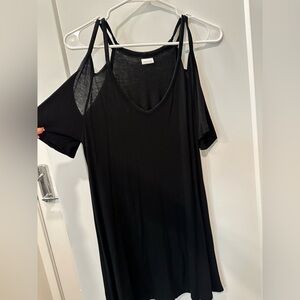 Elegant Black Cold Shoulder Blouse